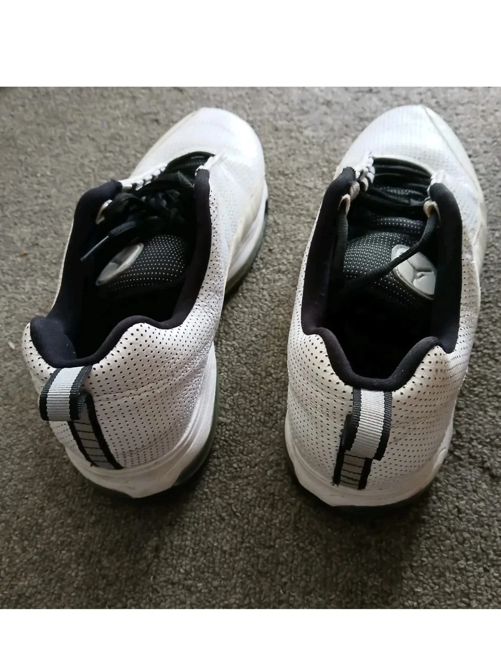 Jordan White black Gray Athletic Sneakers Men’s Sz 10 Jumpman Basketball Shoes